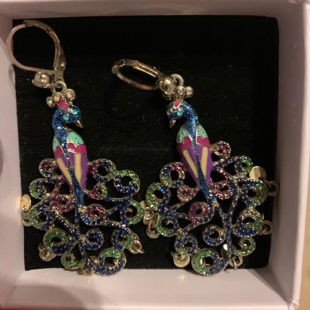 Betsey Johnson Peacock Earrings